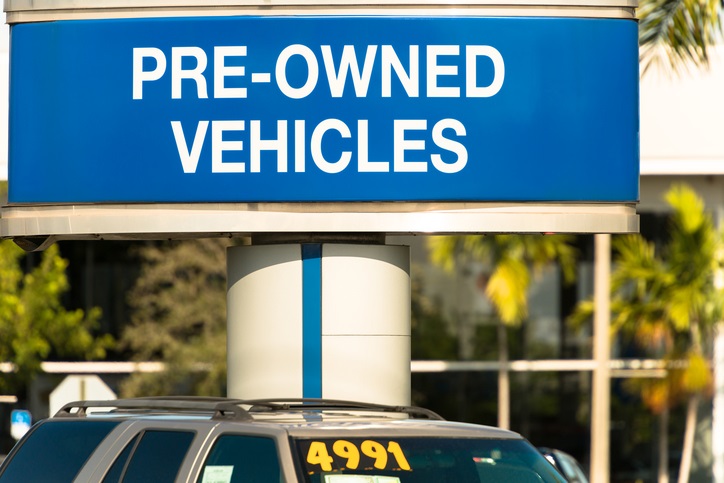 Pre-Owned Vehicles Sign